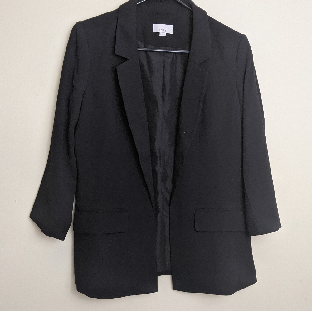 Loft oversized black blazer